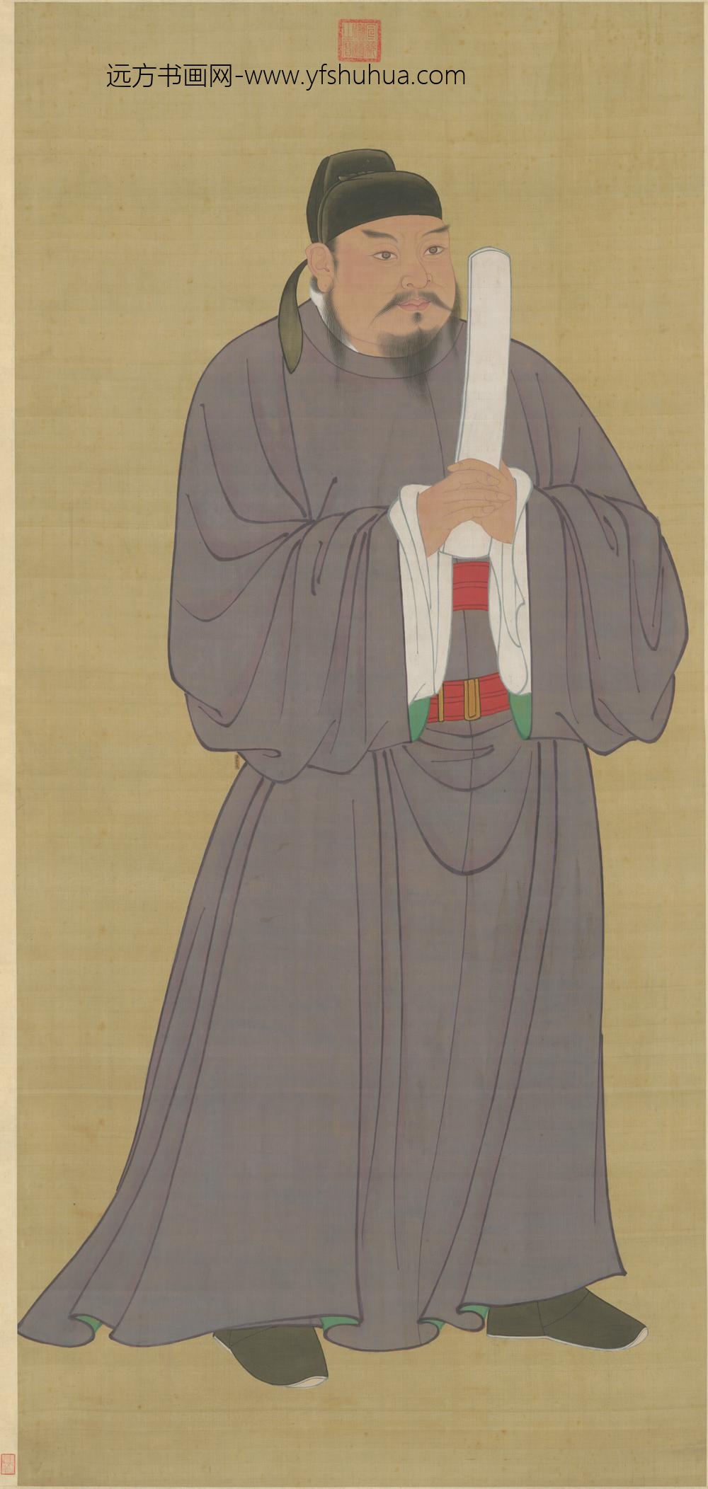 明-明人画郭子仪像轴