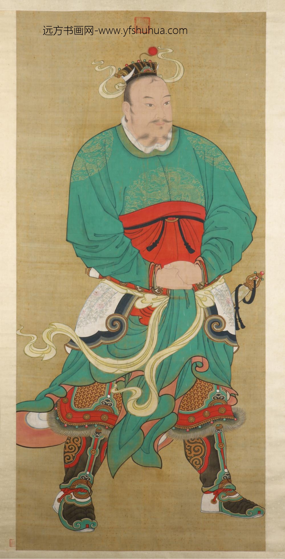 明-明人画韩信像轴