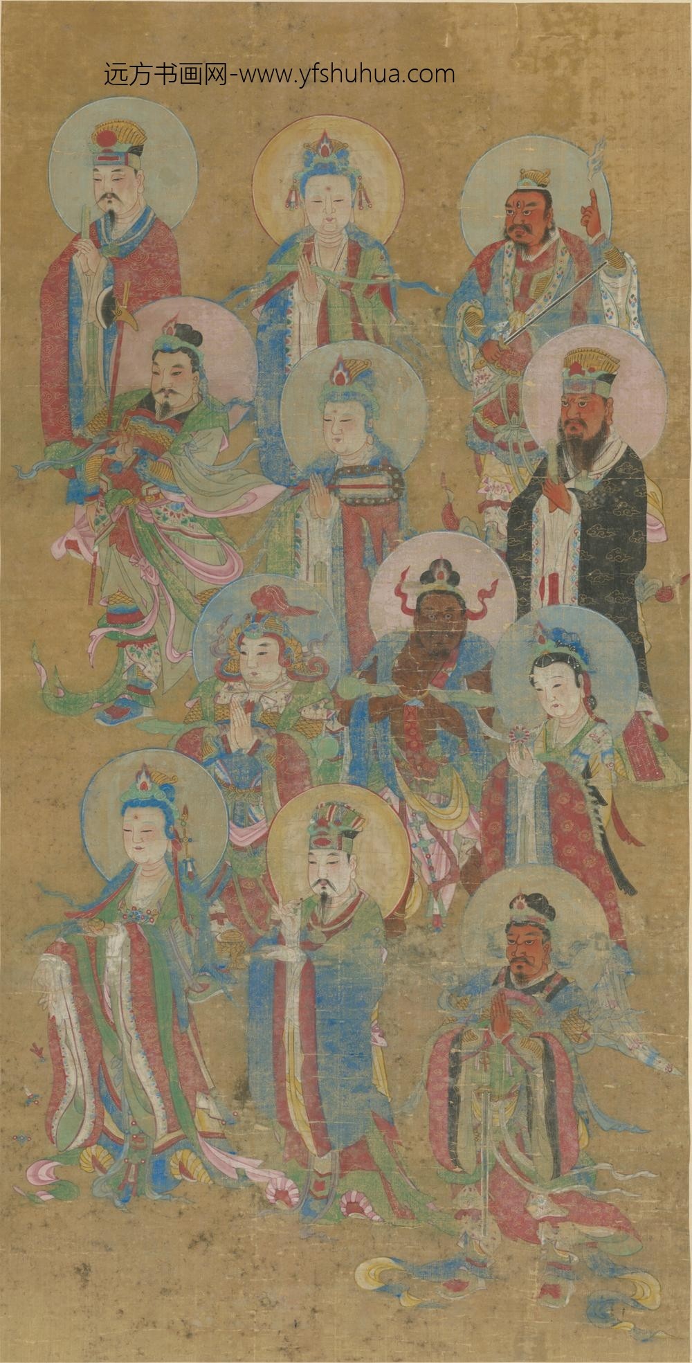 明-明人神像图轴