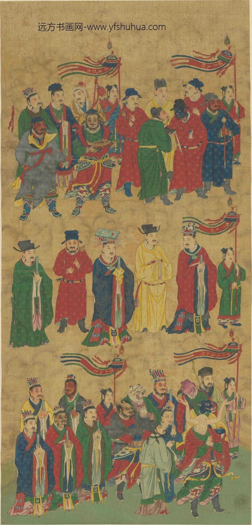 明-明人神像图轴