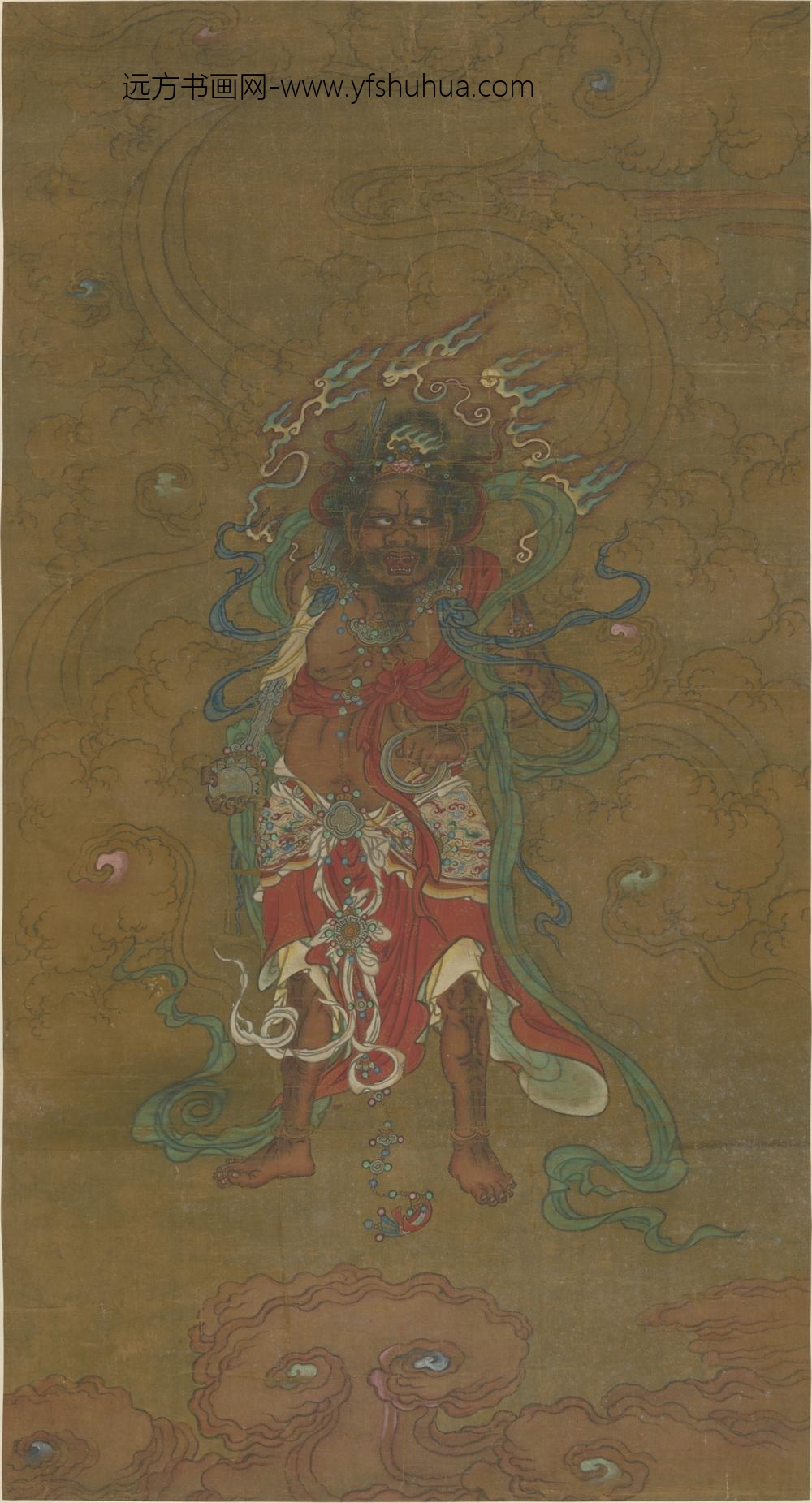 明-明人神像图轴