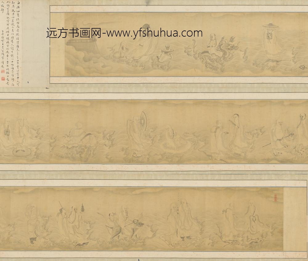 明-明人罗汉图卷