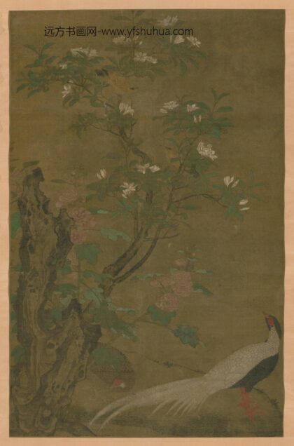 明 明人花石雉鸡图轴.jpg