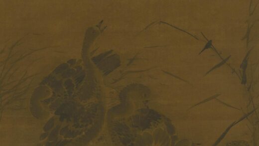 明 明人荷花芦雁图轴.jpg
