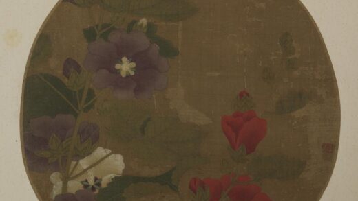 明 明人蜀葵纨页.jpg