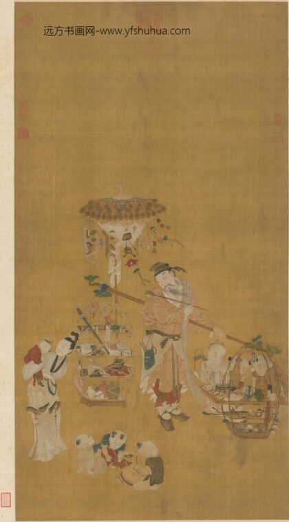 明 明人货郎图轴.jpg