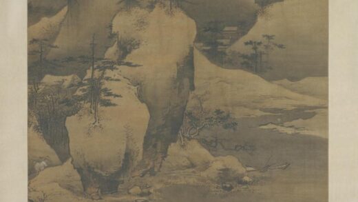 明 明人踏雪寻梅图轴.jpg