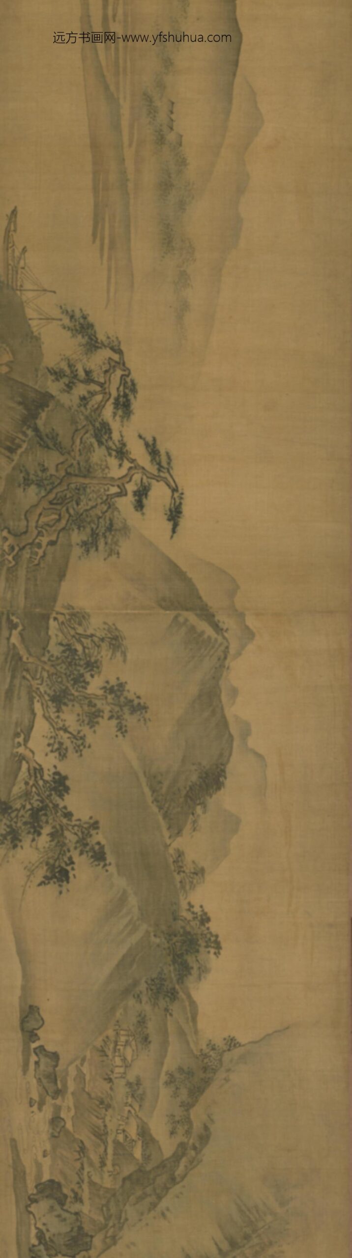 明-明山画山水图卷_