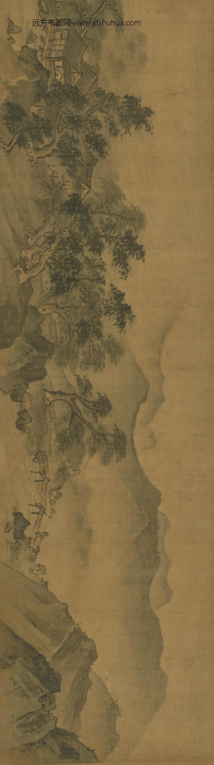明-明山画山水图卷_