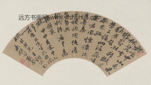 明 曾栽凤行书七律扇面.jpg