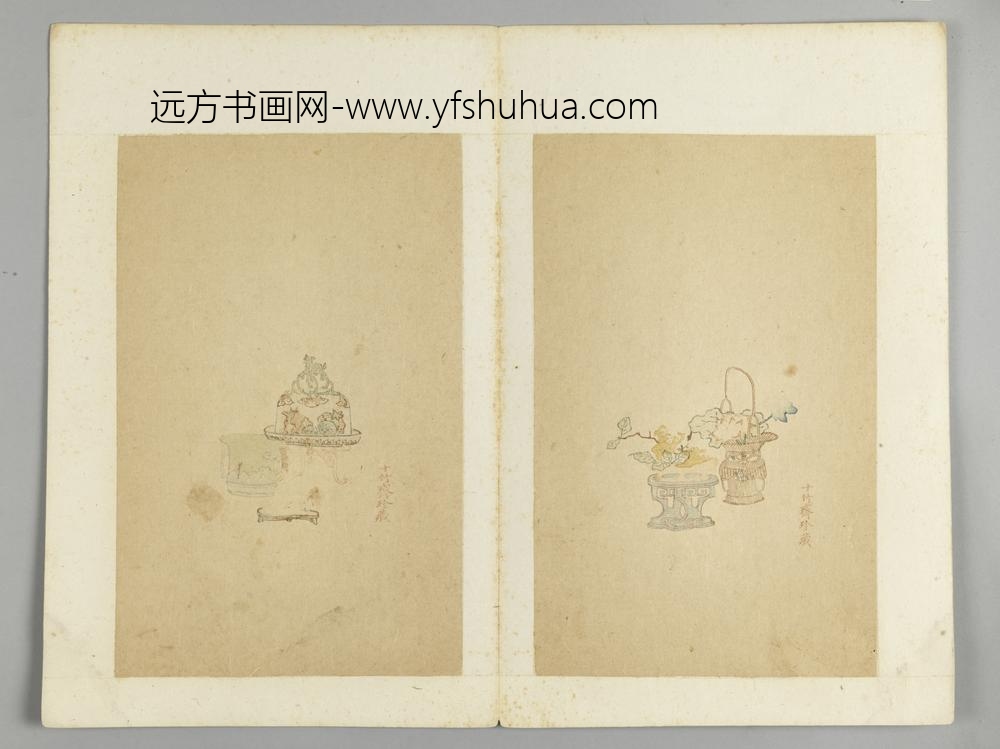 明-木版水印十竹斋五色笺谱册-