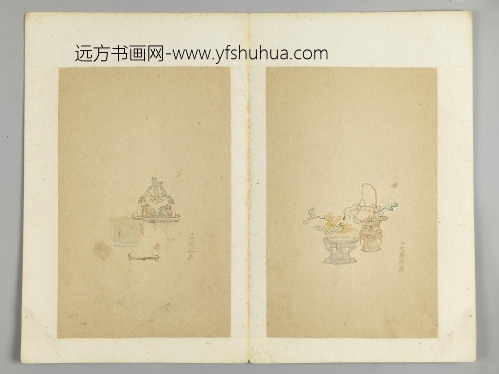 明-木版水印十竹斋五色笺谱册-