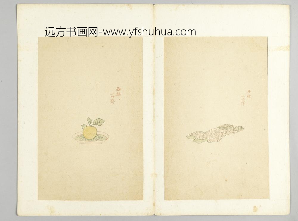 明-木版水印十竹斋五色笺谱册-