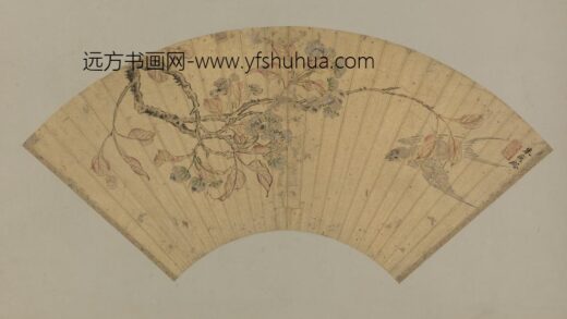 明 朱应麐梨花白燕扇页.jpg
