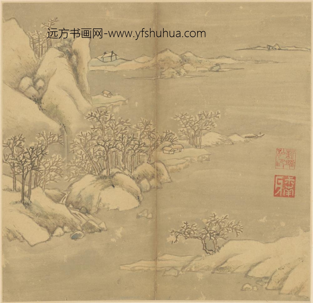 明-朱新睢山水册
