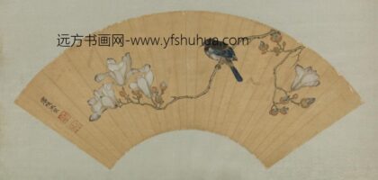 明 朱昶花鸟图扇页.jpg