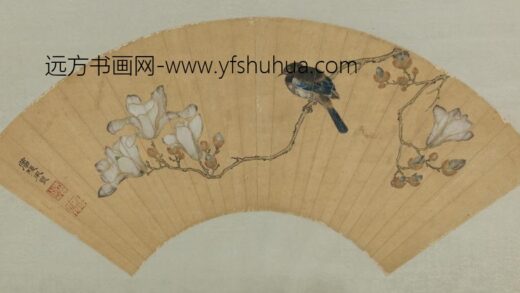 明 朱昶花鸟图扇页.jpg