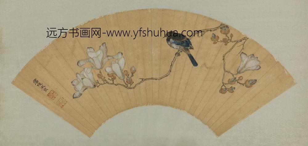明-朱昶花鸟图扇页
