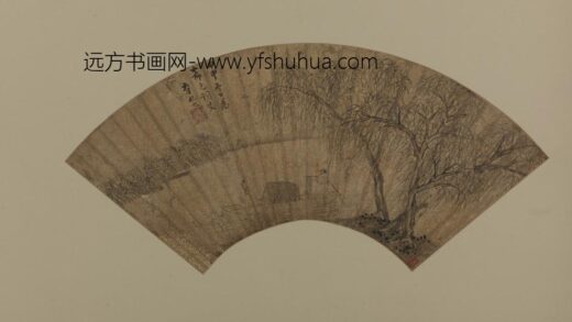 明 李杭之柳溪游艇扇面.jpg