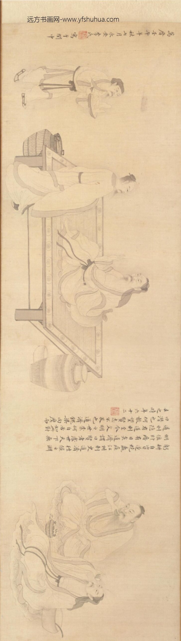 明-李翠兰画陶靖节图卷_