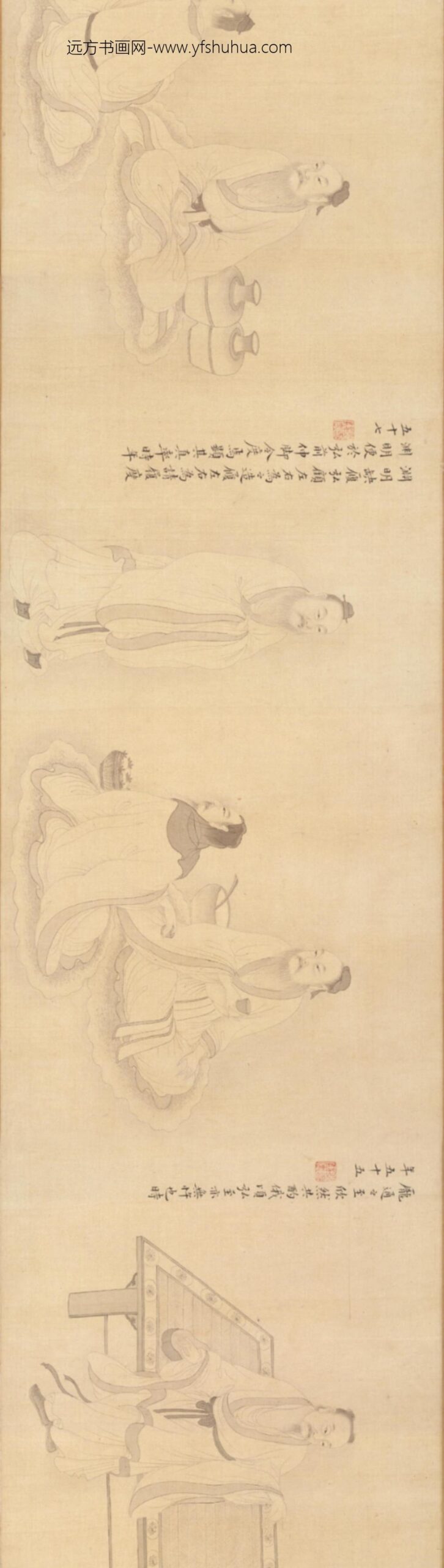 明-李翠兰画陶靖节图卷_