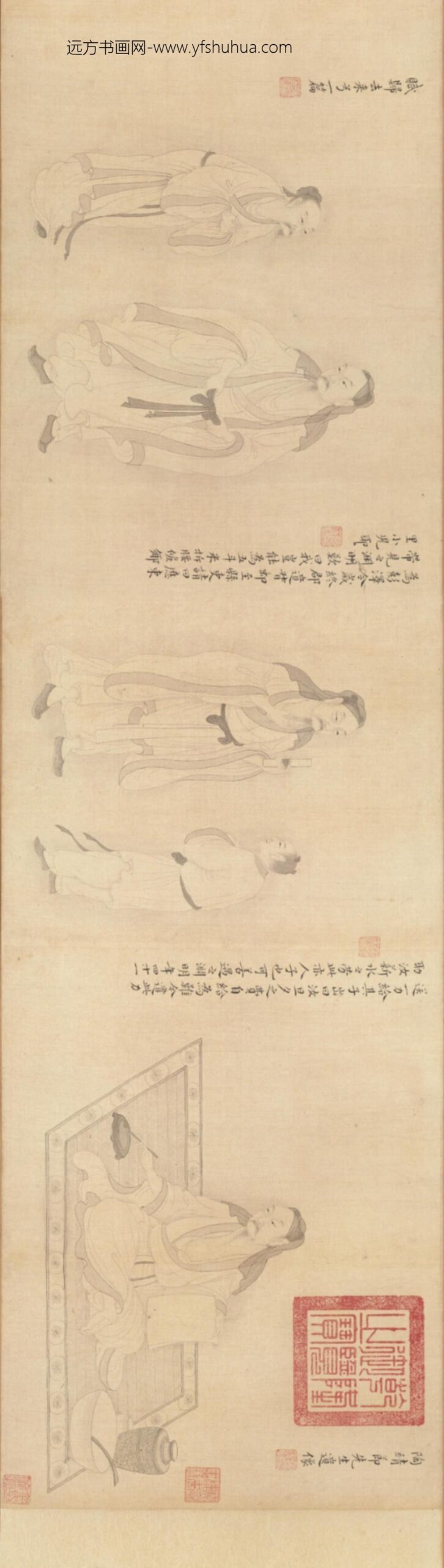 明-李翠兰画陶靖节图卷_