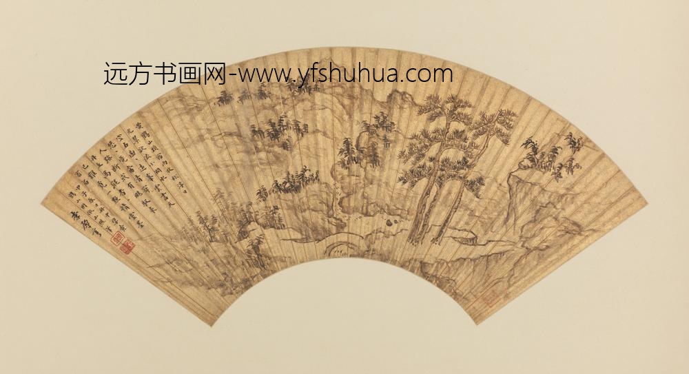 明-李肇亨山水扇
