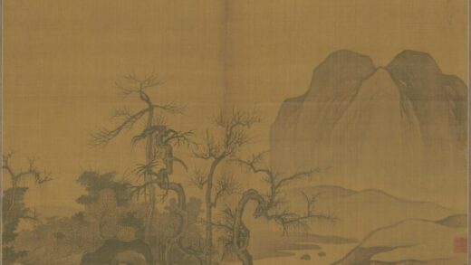 明 李长春窠石平远轴.jpg