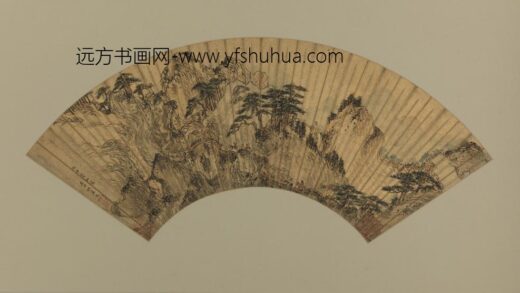 明 杜冀龙行旅图扇.jpg