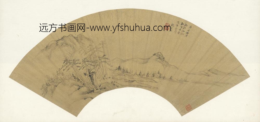 明-杨文骢山水扇页