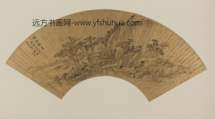 明 杨补岩秋晚秀图扇页.jpg
