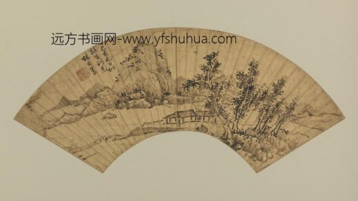 明 林之菁山水扇.jpg