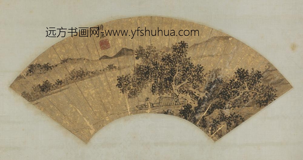明-柳廉山水扇面