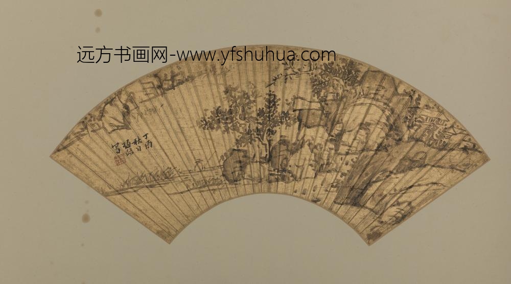明-梅喆山水扇页