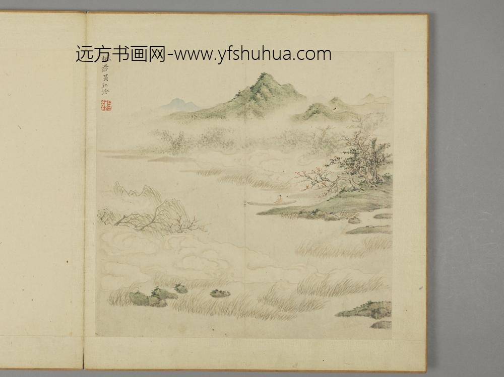 明-殳执山水册-