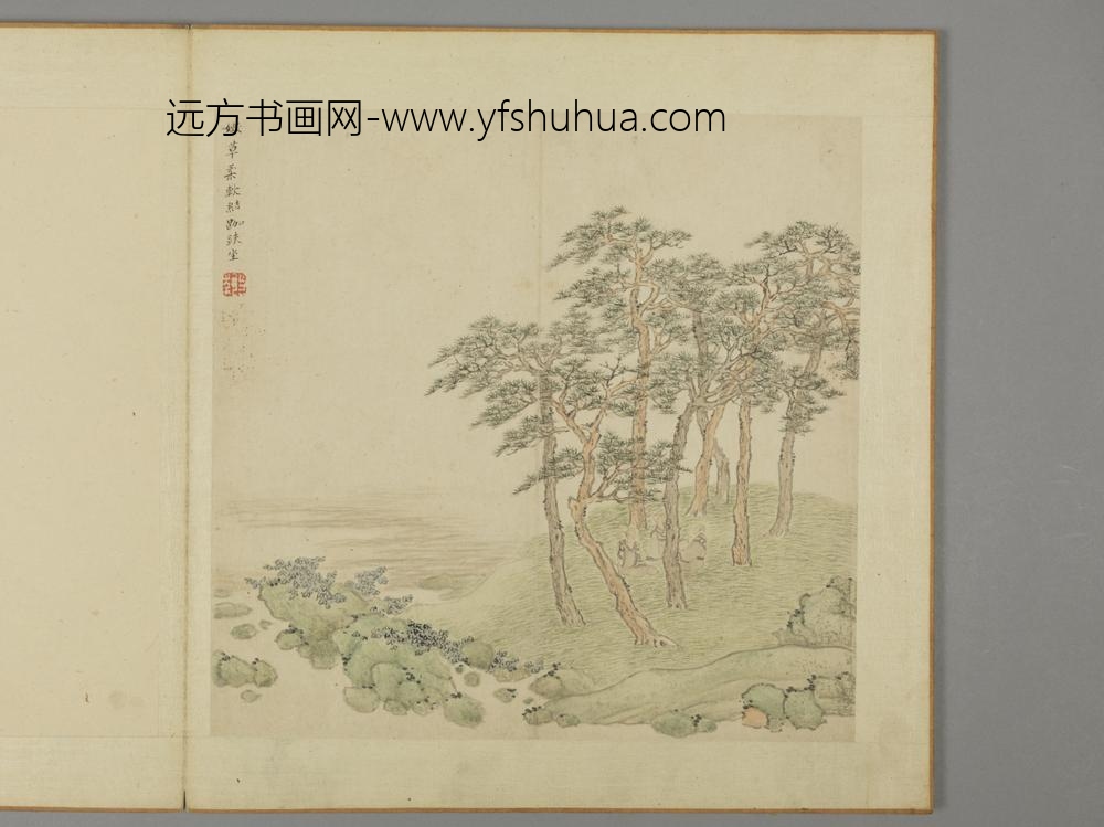 明-殳执山水册-