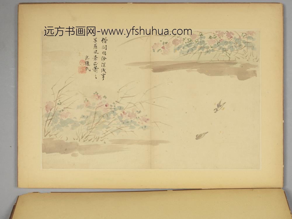 明-毛复光花卉人物册-