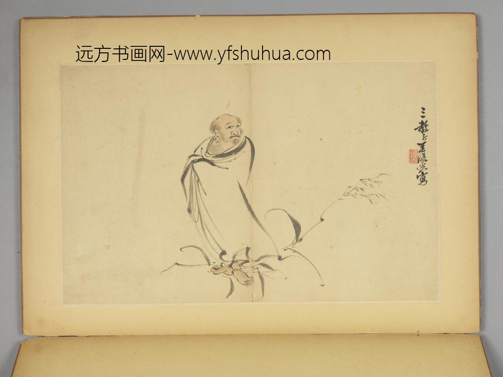 明-毛复光花卉人物册-