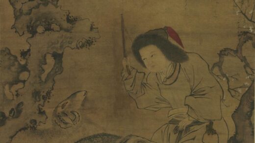 明 汪肇设色婴羊图轴.jpg