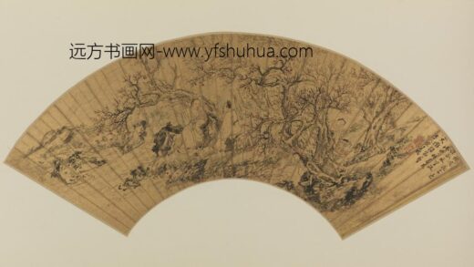 明 王式桃林清话图扇.jpg