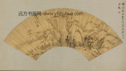 明 盛丹山水图扇页.jpg