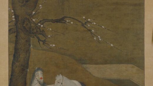 明 胡聪柳荫双骏轴.jpg