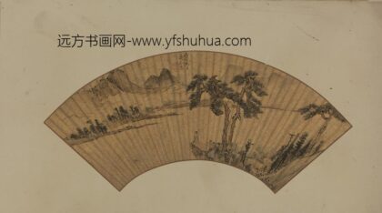 明 蒋乾山水扇.jpg
