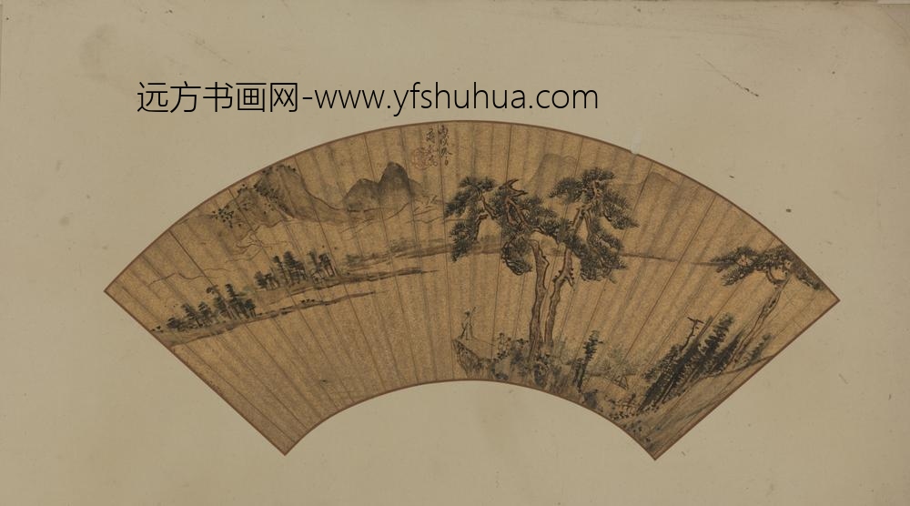 明-蒋乾山水扇