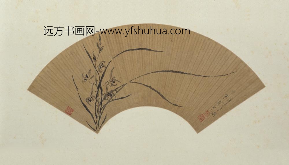 明-薜素素墨兰扇