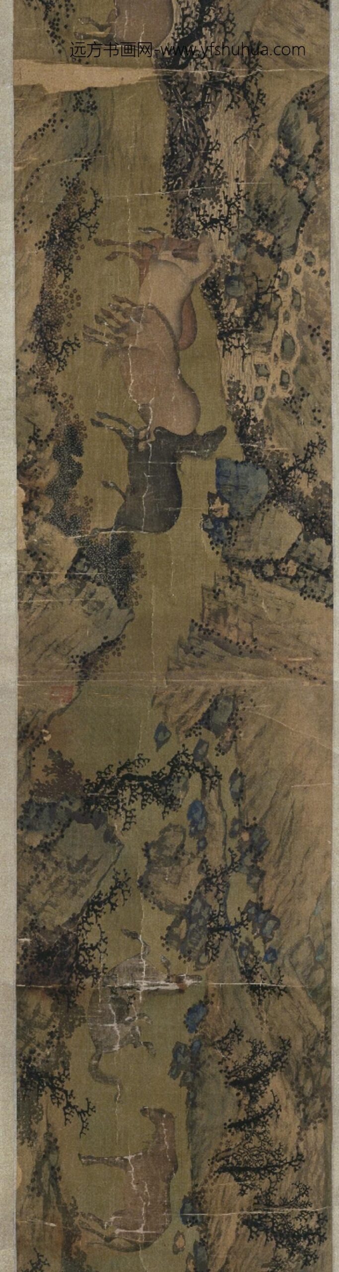 明-许宝百马图卷_
