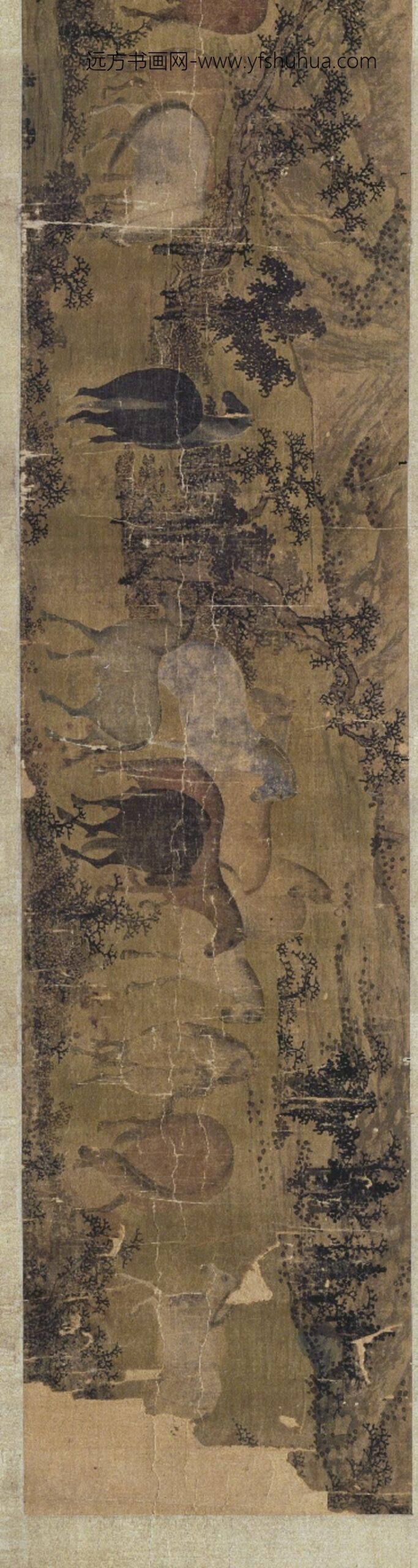 明-许宝百马图卷_