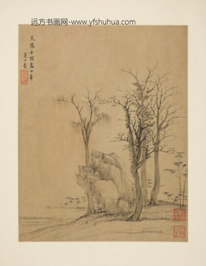 明 诸家山水册 殳君素枯木竹石册页.jpg