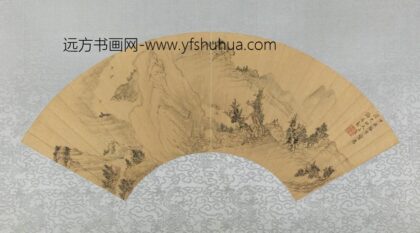 明 谢道龄山水扇面.jpg