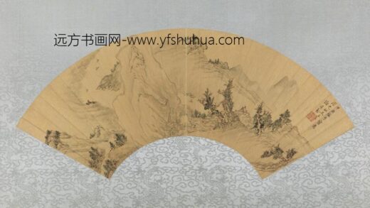 明 谢道龄山水扇面.jpg